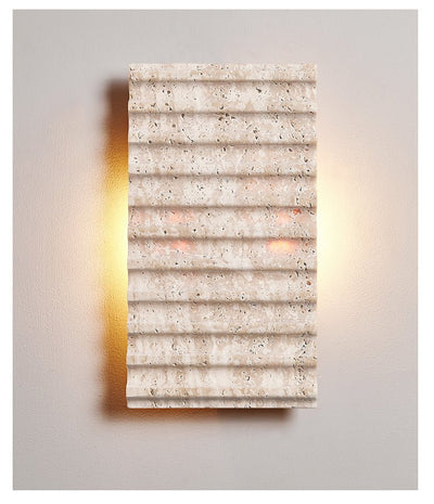 Noriora Travertine Ribbed Wall Sconce
