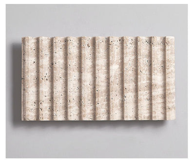 Noriora Travertine Ribbed Wall Sconce