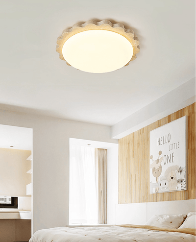 Crestwood Travertine Scallop Edge Ceiling Light