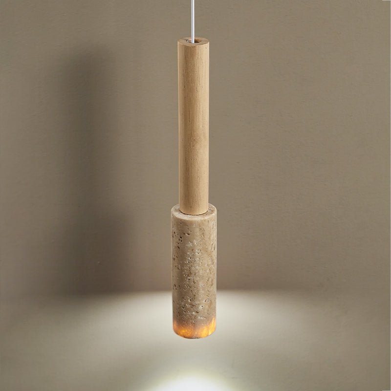 Mercer Travertine Stick Pendant Light