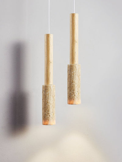 Mercer Travertine Stick Pendant Light