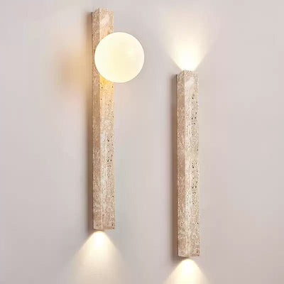 Elian Travertine Slab Wall Sconce