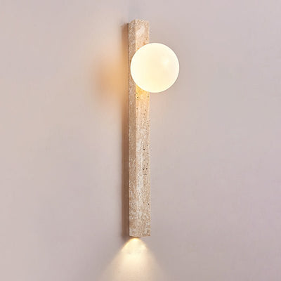 Elian Travertine Slab Wall Sconce