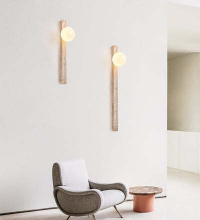Elian Travertine Slab Wall Sconce