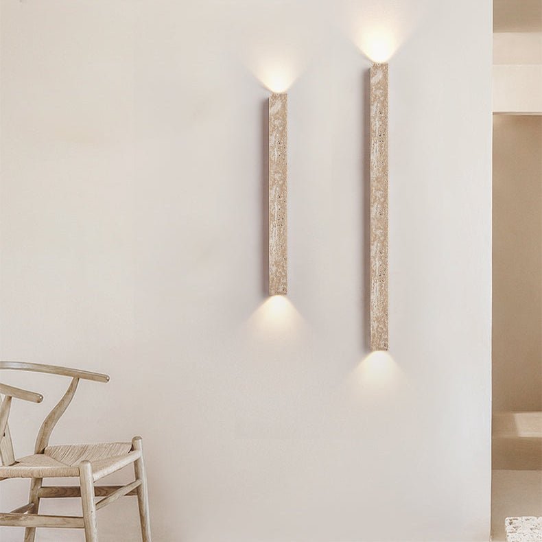 Elian Travertine Slab Wall Sconce