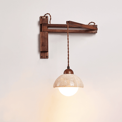 Travertine Swing Arm Wall Sconce