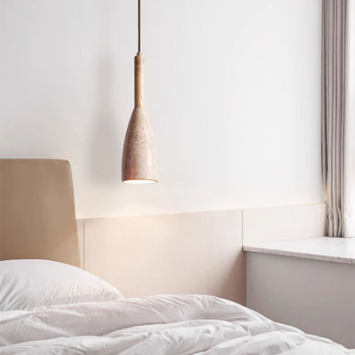 Nerian Travertine Teardrop Pendant Light