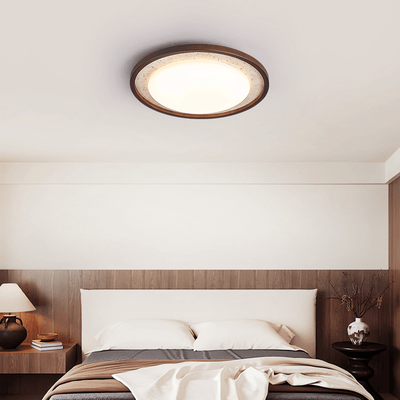 Bexm Round Yellow Travertine Ceiling Light