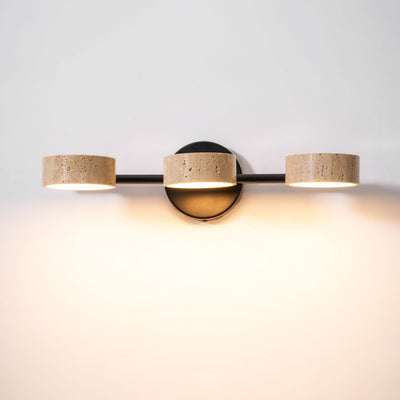 Ceshair Wall Light Multi Head Travertine Vanity Light - Neutral Decor