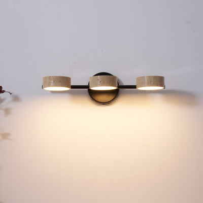 Ceshair Wall Light Multi Head Travertine Vanity Light - Neutral Decor