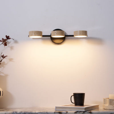 Ceshair Wall Light Multi Head Travertine Vanity Light - Neutral Decor