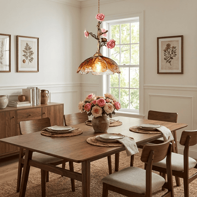 Trellis Rose Pendant Lamp