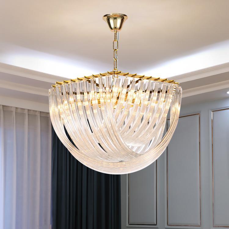 Sylnen Chandelier Clear Curved Tiered