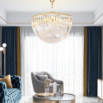 Sylnen Chandelier Clear Curved Tiered