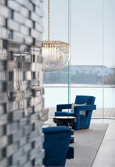 Sylnen Chandelier Clear Curved Tiered