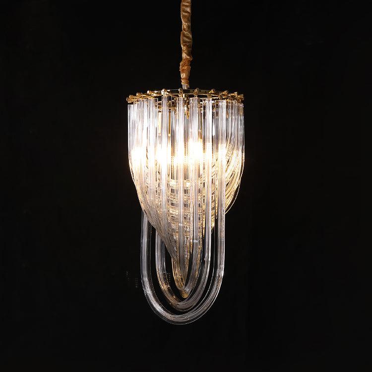 Sylnen Chandelier Clear Curved Tiered