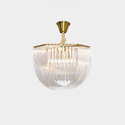 Sylnen Chandelier Clear Curved Tiered