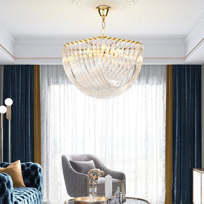 Sylnen Chandelier Clear Curved Tiered