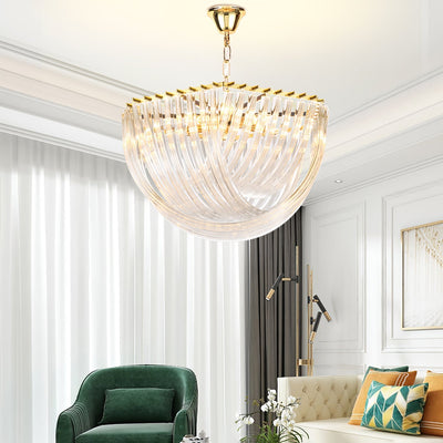 Sylnen Chandelier Clear Curved Tiered