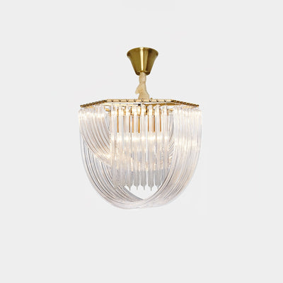 Sylnen Chandelier Clear Curved Tiered