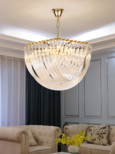Sylnen Chandelier Clear Curved Tiered