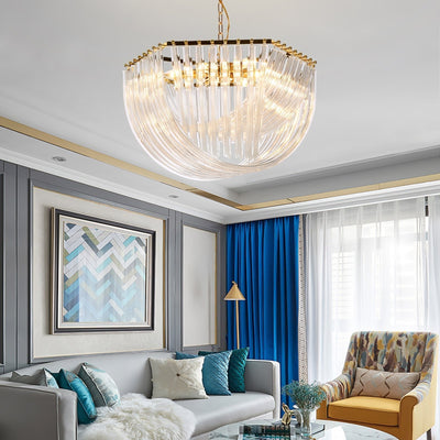 Sylnen Chandelier Clear Curved Tiered