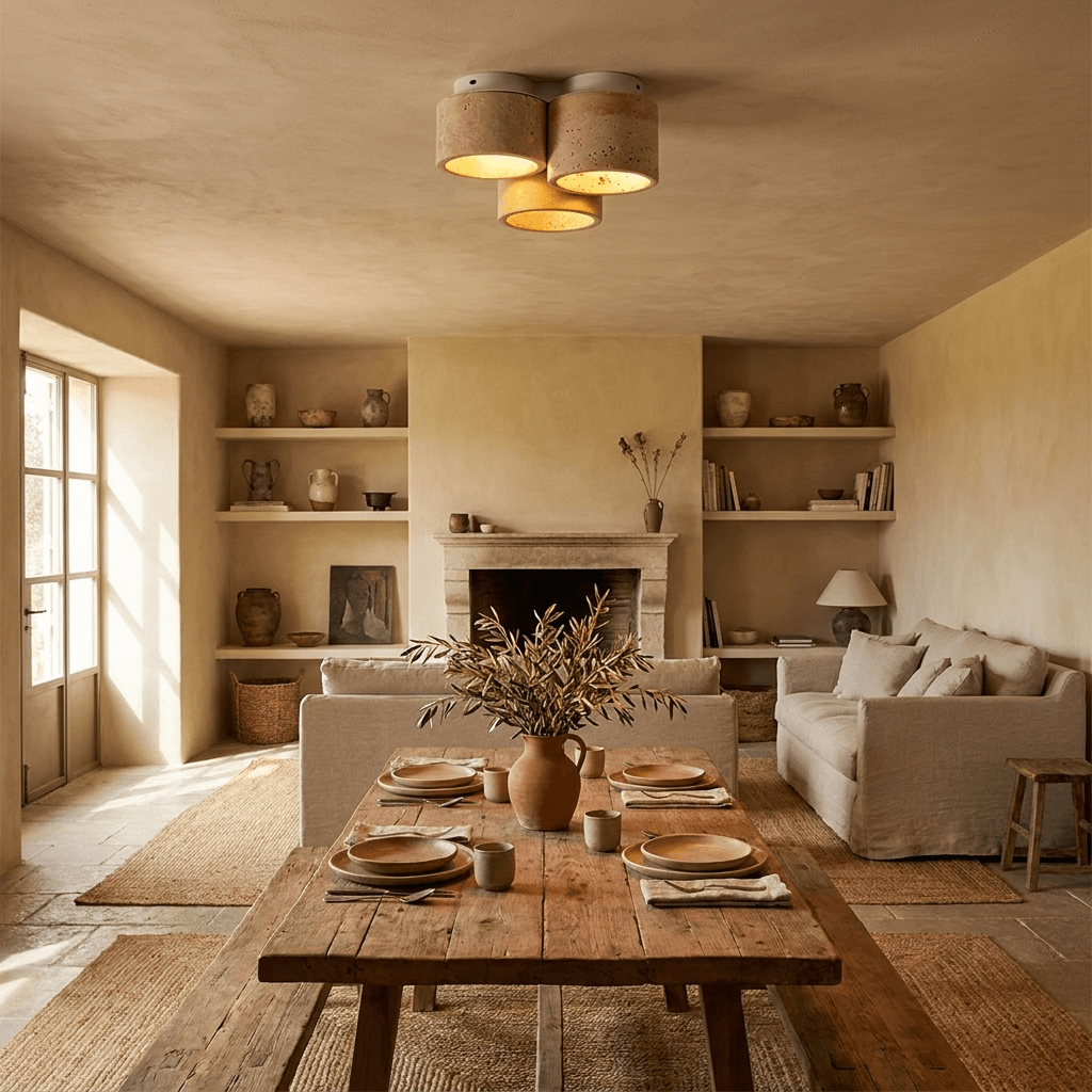 Seralora Travertine Ceiling Light