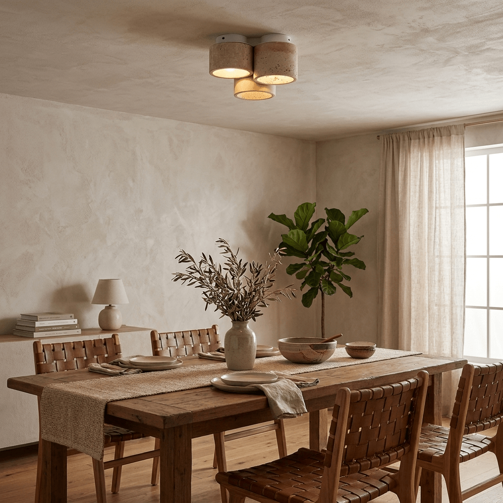 Seralora Travertine Ceiling Light