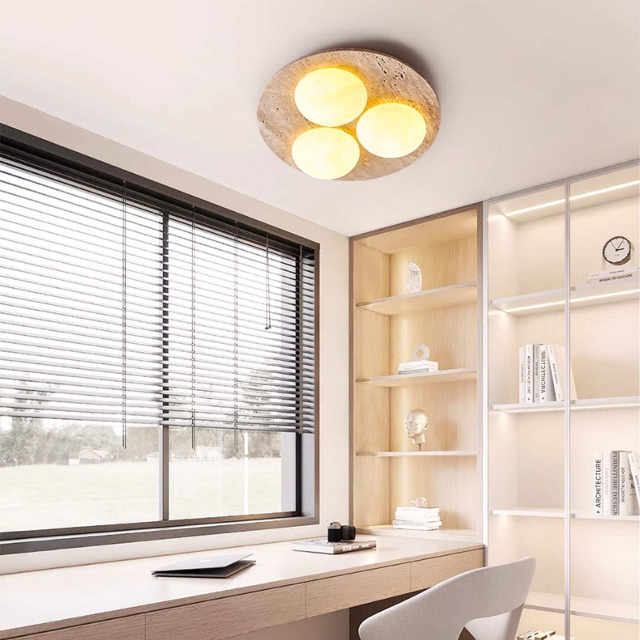 Trio Travertine Ceiling Light