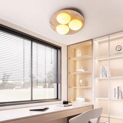 Trio Travertine Ceiling Light