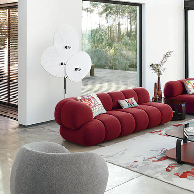 Scarlet Petal Fabric Floor Lamp