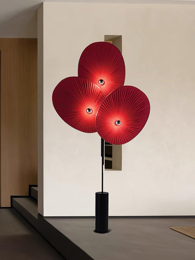 Scarlet Petal Fabric Floor Lamp