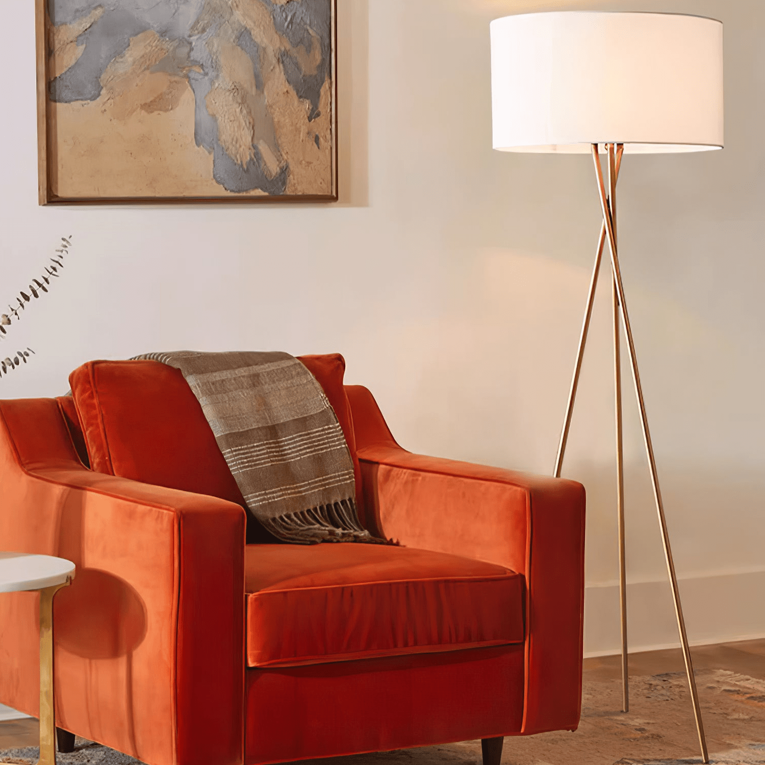 Zander Minimalist Fabric Floor Lamp
