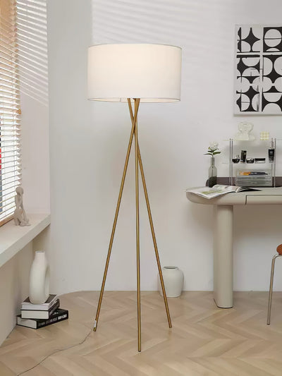 Zander Minimalist Fabric Floor Lamp