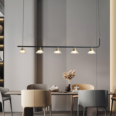 Auranielle Mid Century Modern Brass Pendant Light