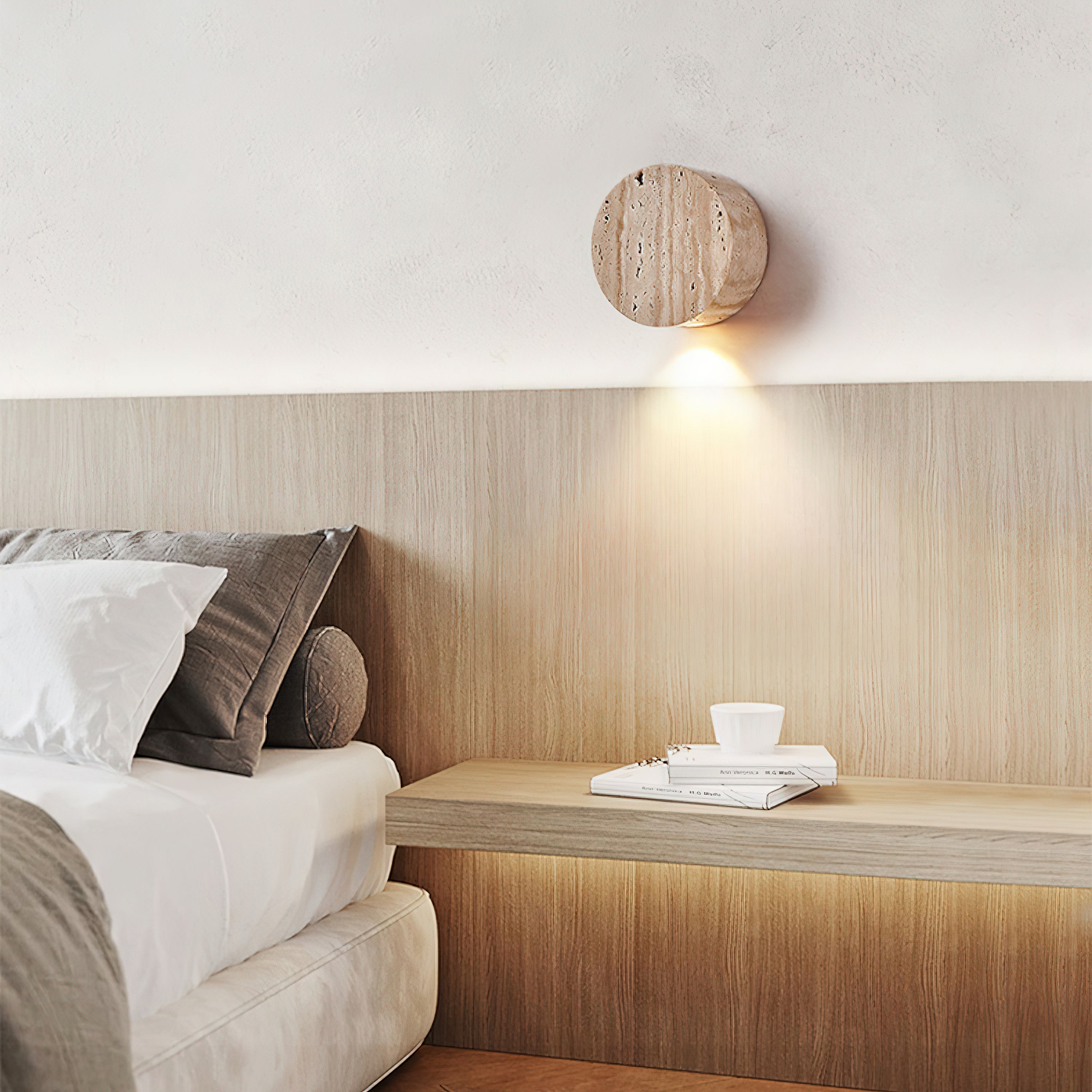 Tavoraya Travertine Wall Lamp
