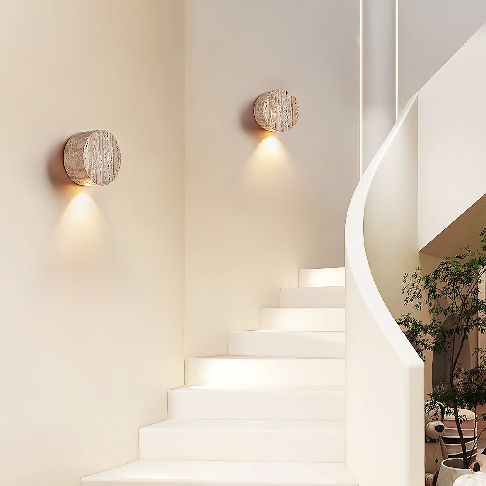 Tavoraya Travertine Wall Lamp
