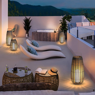 Veshael Tropic Braid Lantern Outdoor Lamp