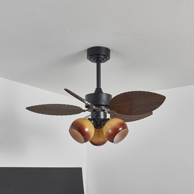 Rinaleria Vintage Wood Ceiling Fan Light