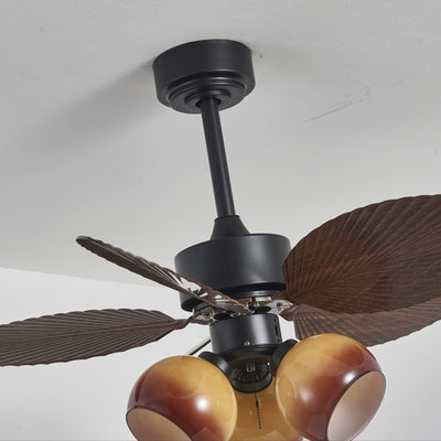 Rinaleria Vintage Wood Ceiling Fan Light