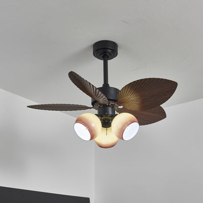 Rinaleria Vintage Wood Ceiling Fan Light