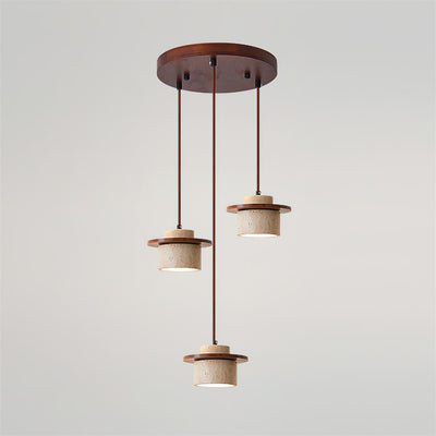 Lunara Multi-Light Pendant Lamp Set Travertine - Neutral Decor