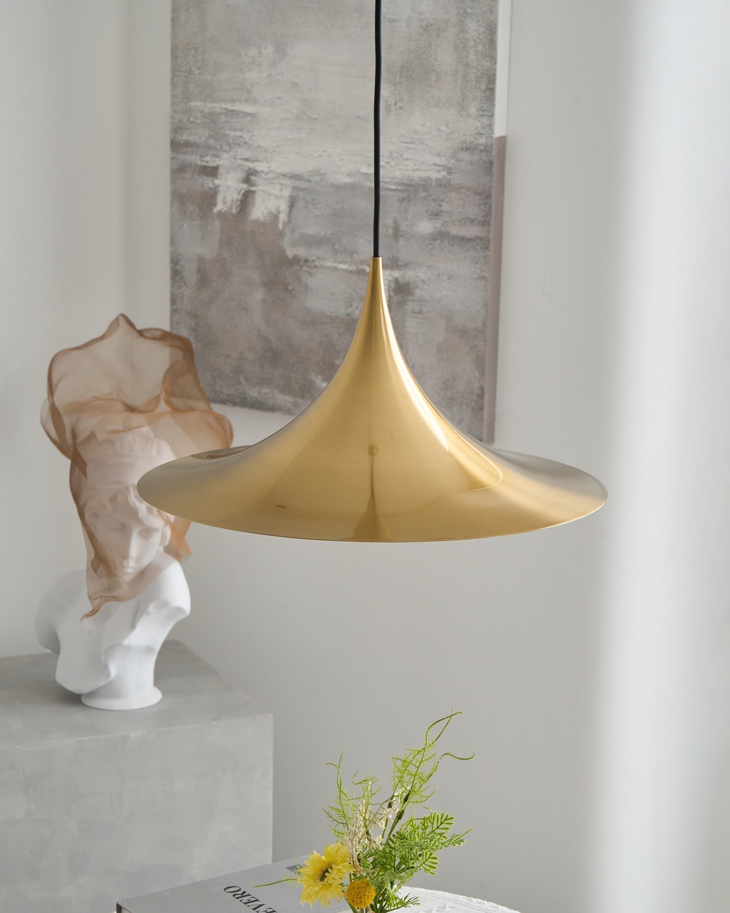 Valerira Steel Sculptural Pendant Light