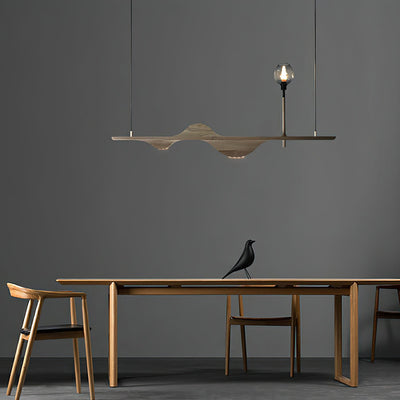 Cushais Wave Wood Pendant Light