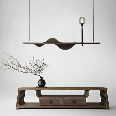 Cushais Wave Wood Pendant Light