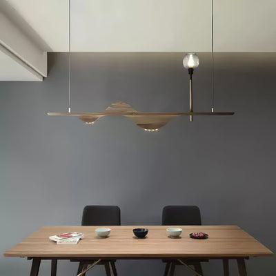 Cushais Wave Wood Pendant Light