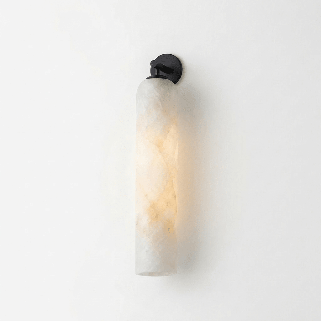 Tube Alabaster Wall Sconce
