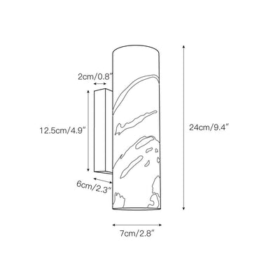 Oakfield Tubular Marble Indoor Wall Light
