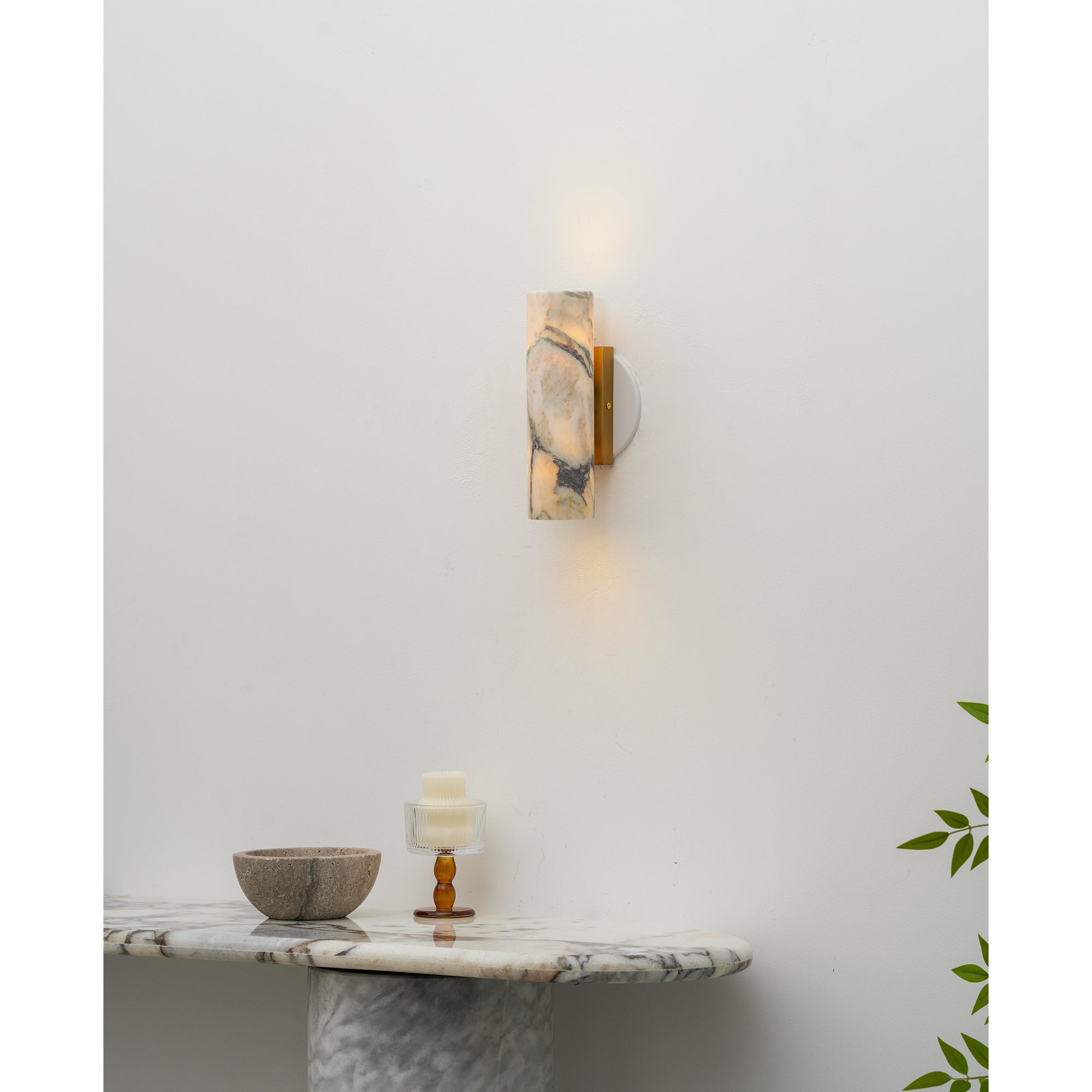 Oakfield Tubular Marble Indoor Wall Light