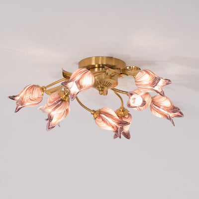 Vathaos Tulip Serenade Glass Ceiling Lamp